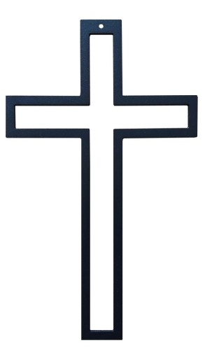 Zdjęcie oferty: Krzyż metalowy na ścianę dewocjonalia czarny 35cm