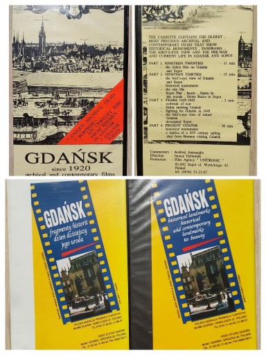 Zdjęcie oferty: GDAŃSK - historia i zabytki - 4 kasety VHS