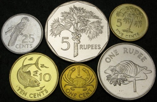 Zdjęcie oferty: SEYCHELLES 1 Cent / 5 Rupees 1997 / 2007 - Lot of 