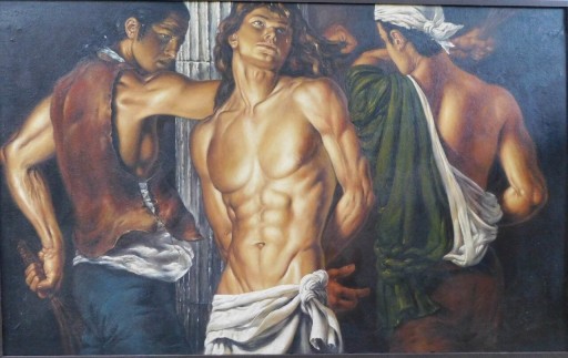 Zdjęcie oferty: Biczowanie Jezusa  Duży obraz z 2006 W. Piekarski