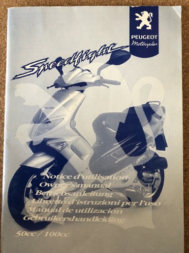 Zdjęcie oferty: Peugeot Speedfight 50 100 owner manual instrukcja