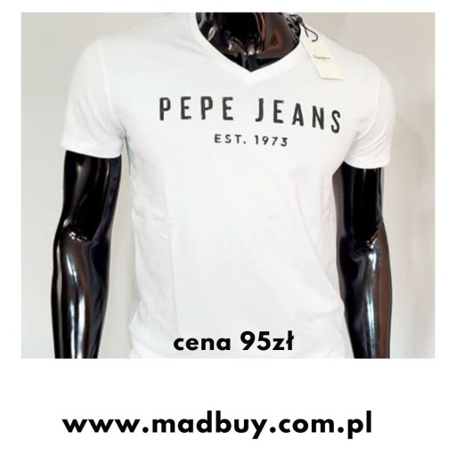 Zdjęcie oferty: T-shirt Pepe Jeans biały logo w rozmiarze M