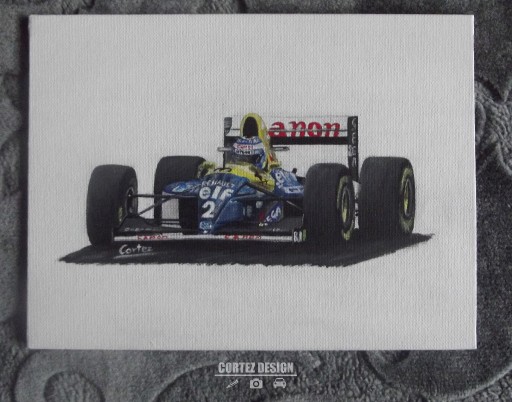 Zdjęcie oferty: Obraz Alain Prost Williams FW15C 18x24cm akryl