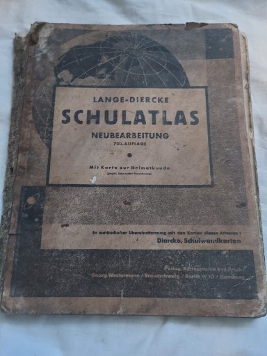 Zdjęcie oferty: Stary atlas lange-diercke schulatlas niemiecki 
