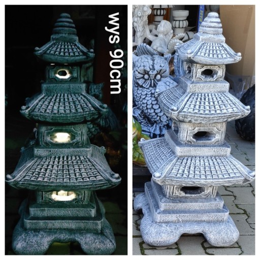 Zdjęcie oferty: Pagoda japońska duża 90cm betonowa lampa ogrodowa 