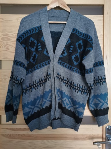 Zdjęcie oferty: Sweter vintage PRL wzory azteckie 