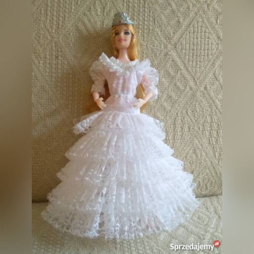 Zdjęcie oferty: Sukienka ślubna na lalkę 30cm- NA upominek