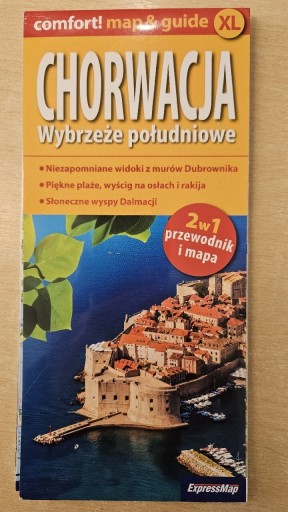 Zdjęcie oferty: Mapa CHORWACJA. WYBRZEŻE POŁUDNIOWE