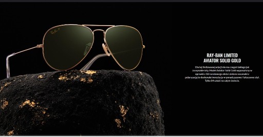 Zdjęcie oferty: RAY-BAN LIMITED AVIATOR SOLID GOLD 18K złoto 750 