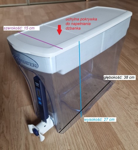 Zdjęcie oferty: Dzbanek filtrujący filtr do wody Zero Water 5,4 l z miernikiem TDS 