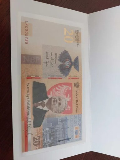 Zdjęcie oferty:  20 zł Lech Kaczyński - banknot kolekcjonerski