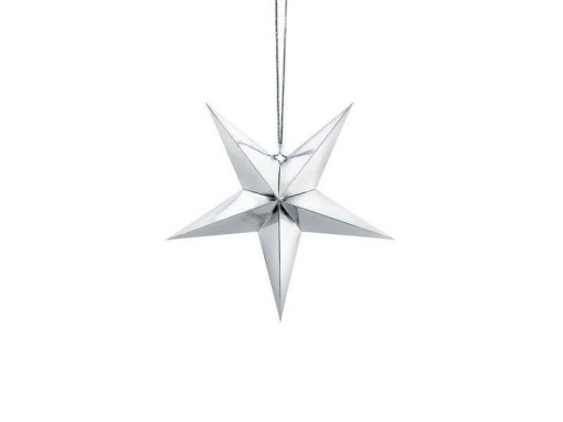 Zdjęcie oferty: Gwiazda papierowa srebrna bożonarodzeniowa, 30cm