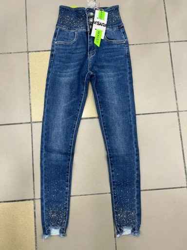 Zdjęcie oferty: Spodnie jeans  M.Sara  cyrkonie  S