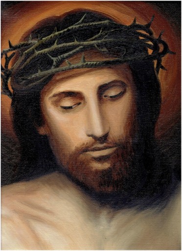 Zdjęcie oferty: Chrystus w koronie cierniowej obraz olejny