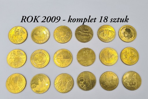 Zdjęcie oferty: 2zł komplet 18 monet z roku 2009 