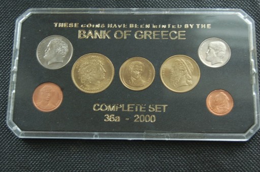 Zdjęcie oferty: Menniczy set Grecja 2000 Drahma
