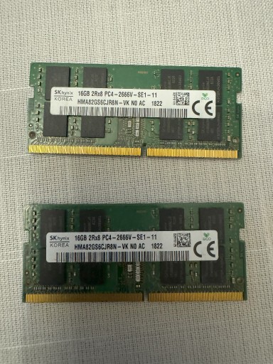 Zdjęcie oferty: Hynix 16GB PC4-2666 HMA82GS6CJR8N-VK