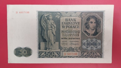 Zdjęcie oferty: Banknot 50 zł z 1941r