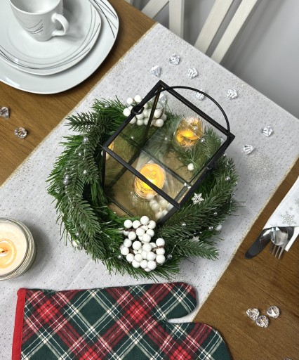 Zdjęcie oferty: Świąteczny stroik z lampionem ozdoby świąteczne
