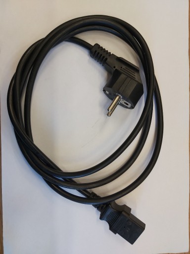 Zdjęcie oferty: Kabel zasilający komputer czarny wtyczka kątowa