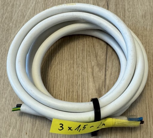 Zdjęcie oferty: Kabel przewód elektryczny 3x1.5 mm2 - 2m