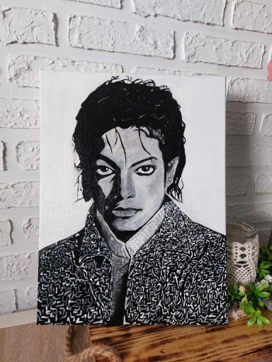 Zdjęcie oferty: Portret ręcznie malowany Michael Jackson 