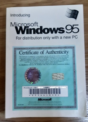 Zdjęcie oferty: Windows 95 EN - Biały kruk