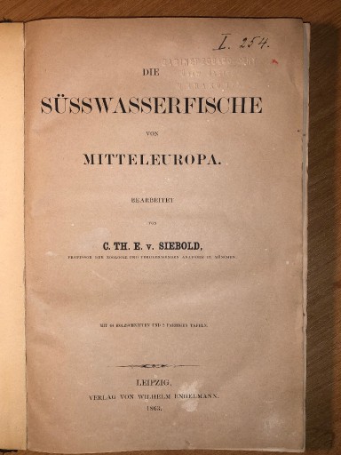 Zdjęcie oferty: "Die Susswasserfishe von Mitteleuropa" - 1863 r.