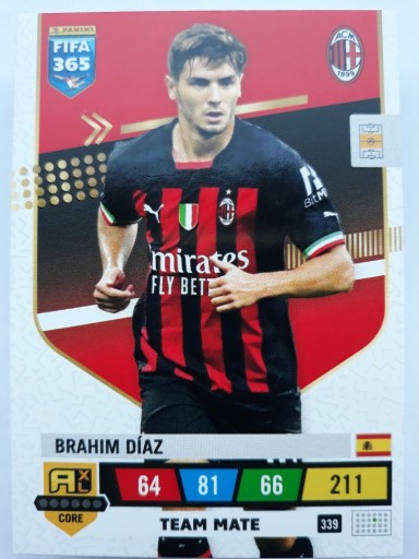 Zdjęcie oferty: Brahim DIAZ AC MILAN 339 FIFA 365 2023 