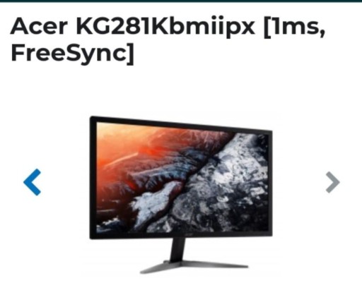 Zdjęcie oferty: Monitor Acer 28 cali 4k