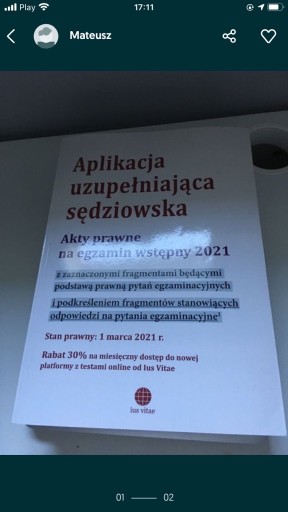 Zdjęcie oferty: Aplikacja uzupełniająca sędziowska 2021 ius vitae