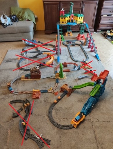 Zdjęcie oferty: Fisher Price 3 ZESTAWY Tomek i Przyjaciele Super Stacja Jaskinia Złomowisko