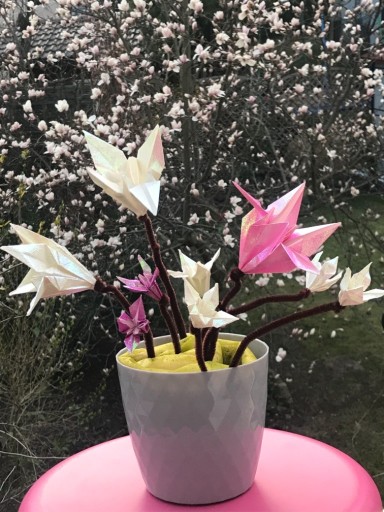 Zdjęcie oferty: Magnolia Origami w doniczce - ozdoba na wiosnę