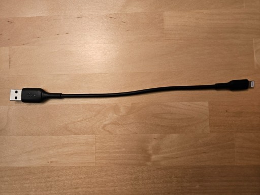 Zdjęcie oferty: kabel  usb -- lightning czarny 15 cm,  Belkin 