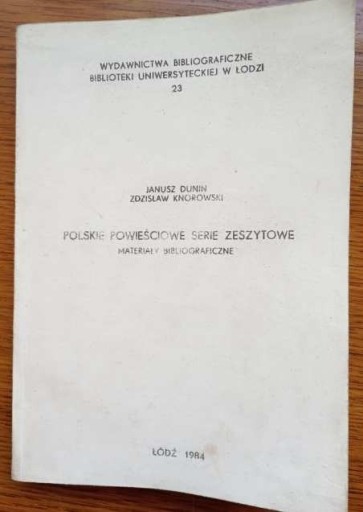 Zdjęcie oferty: Polskie powieściowe serie zeszytowe do 1939