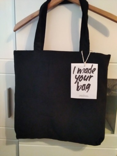 Zdjęcie oferty: Shopper bag,czarny sztruks , torba sztruksowa 
