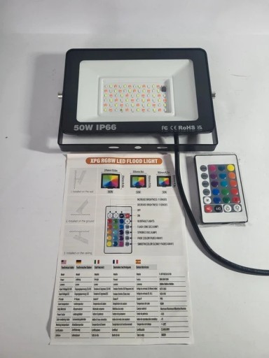 Zdjęcie oferty: Naświetlacz Led RGB o mocy 50W zewnętrzny z pilotem