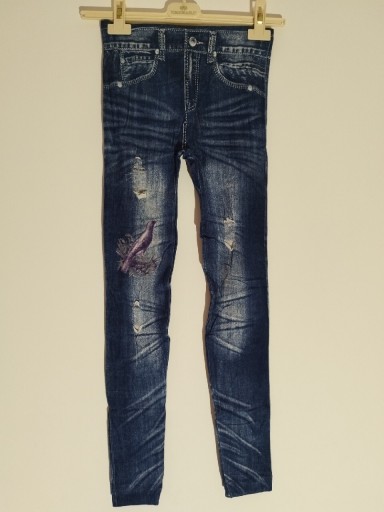 Zdjęcie oferty: Legginsy Jeans z Bardzo Miękkiej Dzianiny 