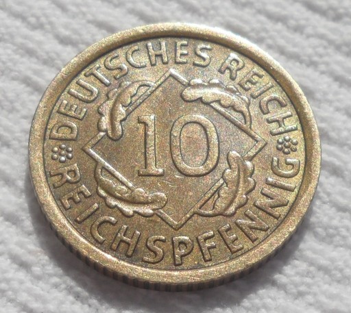 Zdjęcie oferty: 10 reich fenigów reichspfennig 1935 J Hamburg