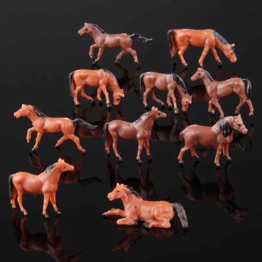 Zdjęcie oferty: H0 figurki konie malowane makieta skala 1:87-5 szt