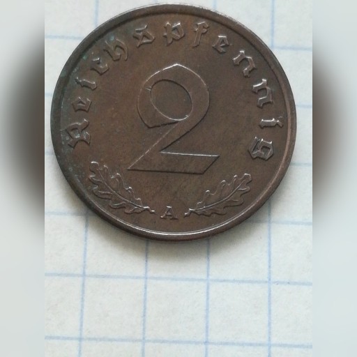 Zdjęcie oferty: 2 pfennig 1939 A Niemcy. 