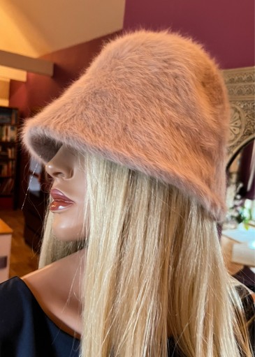 Zdjęcie oferty:  Czapka kapelusz typu bucket z angory beżowa