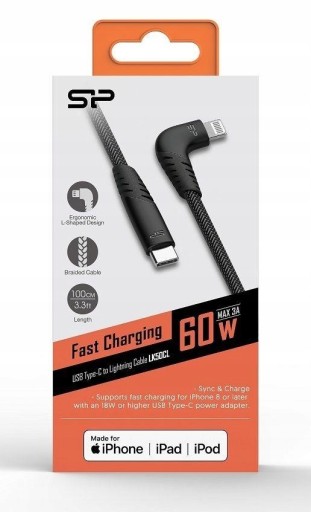 Zdjęcie oferty: Kabel USB typ C - Apple Lightning Silicon Power 1m