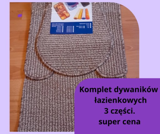 Zdjęcie oferty: Dywaniki łazienkowe, komplet, 3 części. Nowe. 