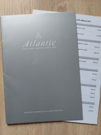 Zdjęcie oferty: Katalog zegarki Atlantic 32 strony