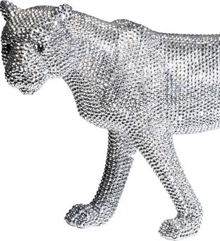 Zdjęcie oferty: Kare Design - Figurka dekoracyjna Leopard 63x29 cm srebrna