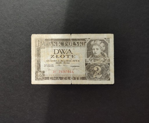 Zdjęcie oferty: POLSKA Banknot 2 ZŁOTE 1936 AF 7697864