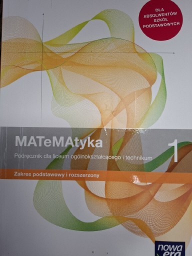 Zdjęcie oferty: Matematyka 1. Podręcznik dla LO  i technikum. Zakr.podstawowy I rozszerzony