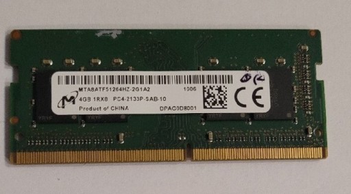 Zdjęcie oferty: Pamięć RAM DDR4 4GB Micron PC4-2133P