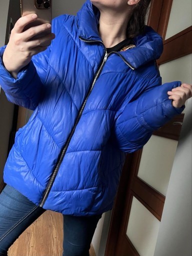 Zdjęcie oferty: Pikowana niebieska kobaltowa kurtka zip xl